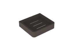 Luxury Living Nero Bathroom Soap Holder Dish in Black - thumbnail 1