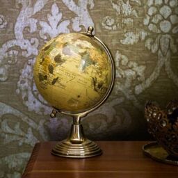 Madison & Mayfair Elegant Cream & Gold World Globe - thumbnail 3