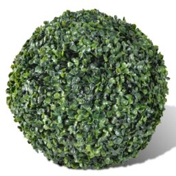 Berkfield Home Boxwood Ball Artificial Leaf Topiary Ball 27 cm 2 pcs in Green - thumbnail 2