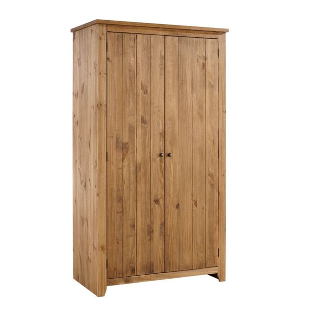 Lemon Pavilion Furniture Havana 2 Door Wardrobe - Pine - L57 x W103 x H186 cm - Pine in Brown - Size: 1 Pack - image 1