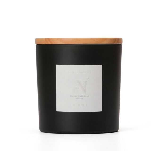 Aroma Naturals Frosted Decadence Glass Candle - Cashmere Scent in Black - Size: XL - image 1