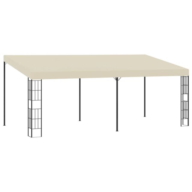 Berkfield Home Wall-mounted Gazebo 3x6 m Cream Fabric in Beige - image 1