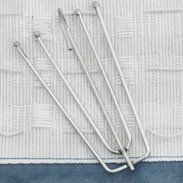 Berkfield Home Linen-Look Blackout Curtains with Hooks 2 pcs Blue 140x175 cm - thumbnail 4