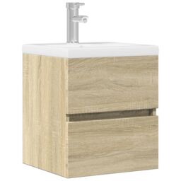 Berkfield Home Sink Cabinet Sonoma Oak 41x38.5x45 cm Engineered Wood in Brown - thumbnail 1