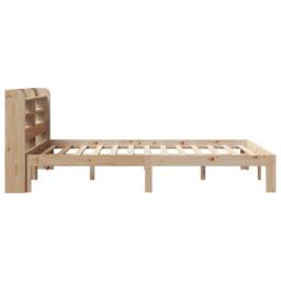 Berkfield Home Bed Frame with Headboard without Mattress 150x200 cm King Size in Natural - thumbnail 5