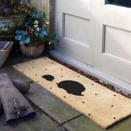 Artsy Mats Hedgehog Spots Double Door Mat in Beige - Size: 40 cm x 120 cm - thumbnail 1