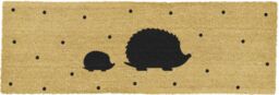 Artsy Mats Hedgehog Spots Double Door Mat in Beige - Size: 40 cm x 120 cm - thumbnail 4