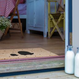 Artsy Mats Hedgehog Spots Double Door Mat in Beige - Size: 40 cm x 120 cm - thumbnail 3