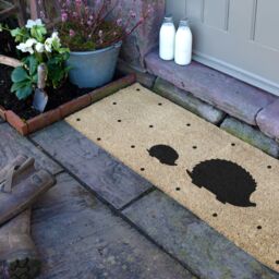 Artsy Mats Hedgehog Spots Double Door Mat in Beige - Size: 40 cm x 120 cm - thumbnail 2
