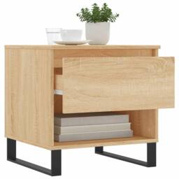 Berkfield Home Coffee Tables 2 pcs Sonoma Oak 50x46x50 cm Engineered Wood in Light Oak - Size: 50 x 46 x 50 cm - thumbnail 4