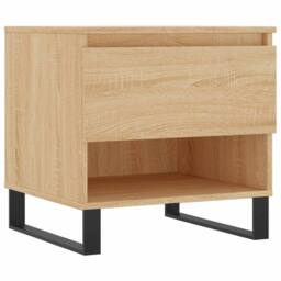 Berkfield Home Coffee Tables 2 pcs Sonoma Oak 50x46x50 cm Engineered Wood in Light Oak - Size: 50 x 46 x 50 cm - thumbnail 5