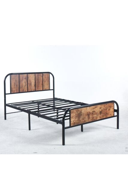 Modernique Renata Metal Bed Frame in 4ft in Black - Size: Double