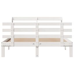 Berkfield Home Bed Frame with Headboard without Mattress White 120x190 cm Small Double - thumbnail 4