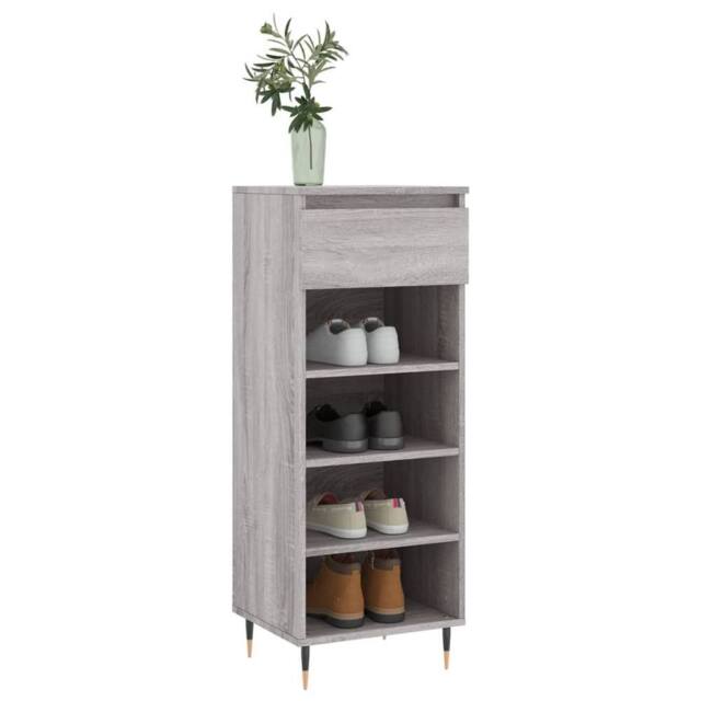 Berkfield Home Shoe Cabinet Grey Sonoma 40x36x105 cm Engineered Wood - Size: 40 x 36 x 105 cm - image 1