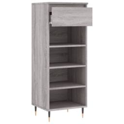 Berkfield Home Shoe Cabinet Grey Sonoma 40x36x105 cm Engineered Wood - Size: 40 x 36 x 105 cm - thumbnail 6