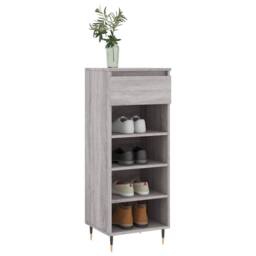 Berkfield Home Shoe Cabinet Grey Sonoma 40x36x105 cm Engineered Wood - Size: 40 x 36 x 105 cm - thumbnail 1