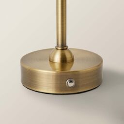 ValueLights Lowe Rechargeable LED Portable Touch Table Lamp in Gold - thumbnail 5
