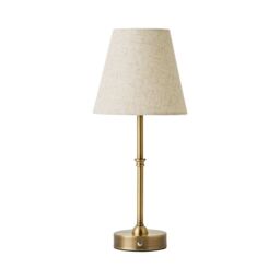 ValueLights Lowe Rechargeable LED Portable Touch Table Lamp in Gold - thumbnail 7