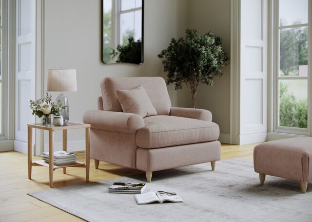 The Great Sofa Company Beatrice Armchair Faro Soft Pink