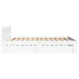 Berkfield Home Bed Frame with Headboard without Mattress White 140x200 cm - thumbnail 6