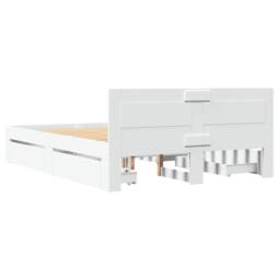 Berkfield Home Bed Frame with Headboard without Mattress White 140x200 cm - thumbnail 7