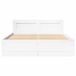 Berkfield Home Bed Frame with Headboard without Mattress White 140x200 cm - thumbnail 5