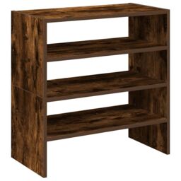 Berkfield Home Shoe Racks 2 pcs Stackable Smoked Oak 60x30x30.5 cm in Brown - thumbnail 6