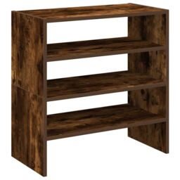 Berkfield Home Shoe Racks 2 pcs Stackable Smoked Oak 60x30x30.5 cm in Brown - thumbnail 2