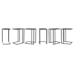Nordara Black Glass Top Small Sofa Side End Table, Laptop Table, for Bedroom - thumbnail 3