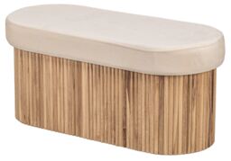 Nordlys Scandinavian Design Bench with Storage in Beige - thumbnail 1