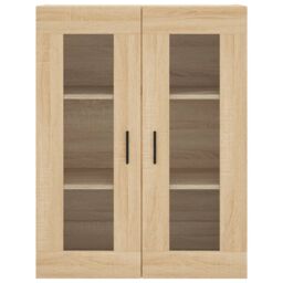 Berkfield Home Wall Mounted Cabinets 2 pcs Sonoma Oak Engineered Wood in Brown - thumbnail 6