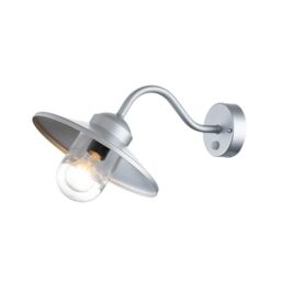 Netlighting Klampenborg Outdoor Dome Wall Lamp Silver IP44