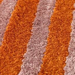 THE RUGS Joli Striped Soft & Dense Pile Living Room & Bedroom Rug in Burnt Orange - Size: 80 cm x 150 cm - thumbnail 5