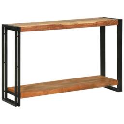 Berkfield Home Console Tables Brown 120 x 33 x 75 cm Solid acacia wood - thumbnail 5