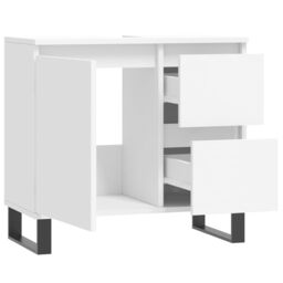 Berkfield Home Bathroom Cabinet White 65x33x60 cm Engineered Wood - Size: 65 x 33 x 60 cm - thumbnail 5