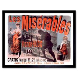"Artery8 Cheret Hugo Les Miserables Cosette Advert 12x16"" Framed Wall Art Print in Red - Size: W12"" x H16""" - thumbnail 1