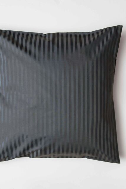 Belledorm Hotel Suite Satin Stripe 540 Thread Count Continental Pillowcase in Charcoal - image 1