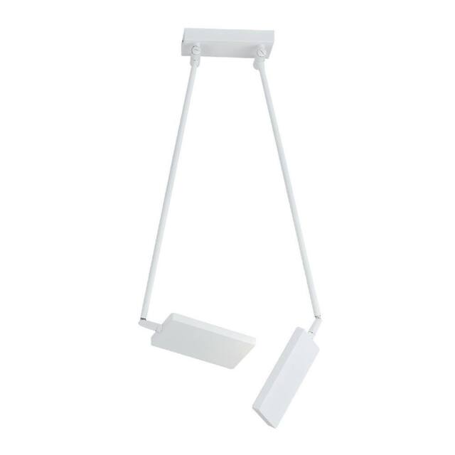 Netlighting BOOK LED 2 Light Semi Flush Light White 2600lm 3200K 85x16x15200cm - Size: 85 x 16 x 15200 cm