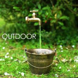 KORVIXA Solar Water Fountain Home Garden Decoration LED Tap in Gold - Size: 100 cm x 100 cm - thumbnail 3