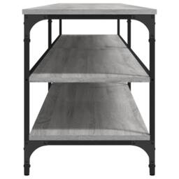 Berkfield Home TV Cabinet Grey Sonoma 200x30x50 cm Engineered Wood & Metal - Size: 200 x 30 x 50 cm - thumbnail 6
