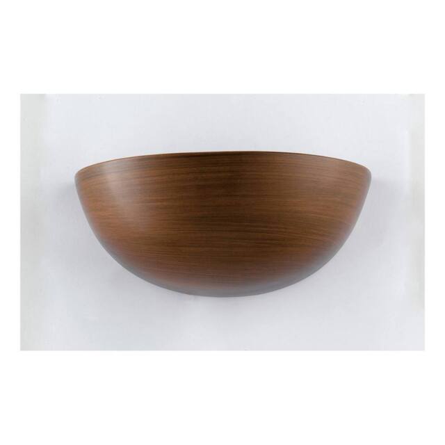 Netlighting MORITZ Wall Uplight Walnuts 25x12.5x12.5cm in Brown - Size: 25x12.5x12.5 cm