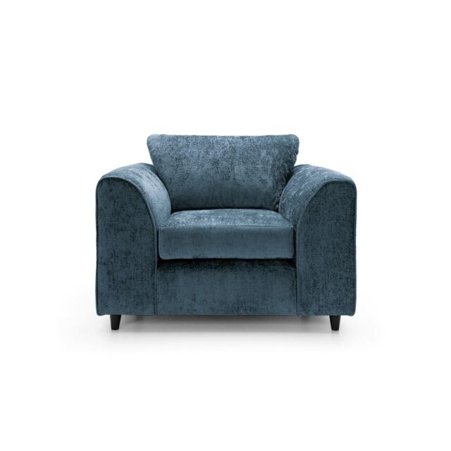 Abakus Direct Harriet Crushed Chenille Armchair Chair in Dark Blue - image 1
