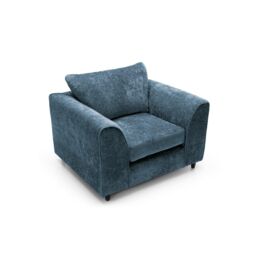 Abakus Direct Harriet Crushed Chenille Armchair Chair in Dark Blue - thumbnail 5