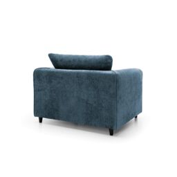 Abakus Direct Harriet Crushed Chenille Armchair Chair in Dark Blue - thumbnail 3
