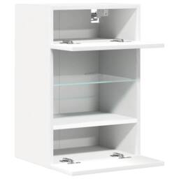 Berkfield Home TV Wall Cabinets with LED Lights 2 pcs White 40x30x60.5 cm - thumbnail 7