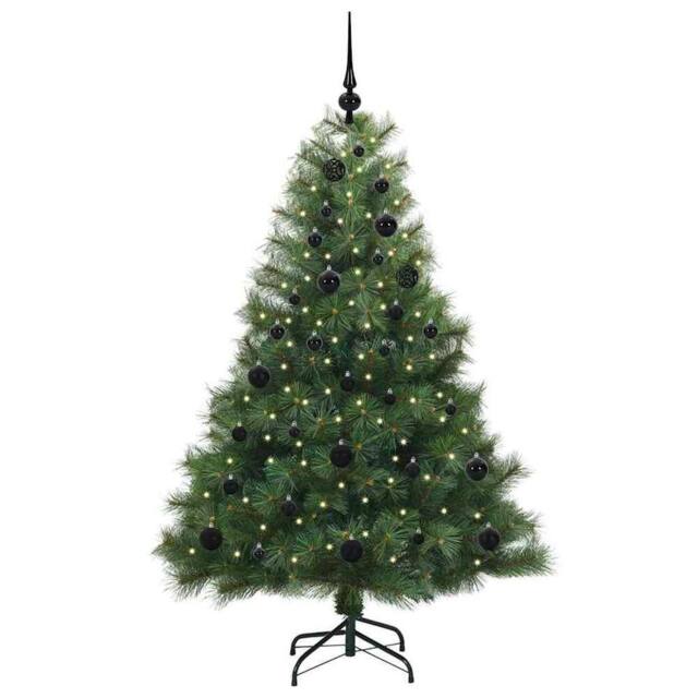 Berkfield Home Realistic Artificial Christmas Tree with 150 LEDs Green 150 cm PE - image 1