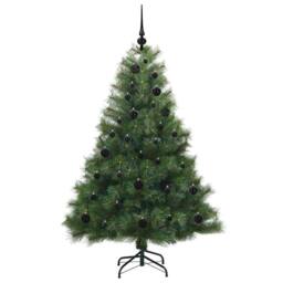 Berkfield Home Realistic Artificial Christmas Tree with 150 LEDs Green 150 cm PE - thumbnail 4