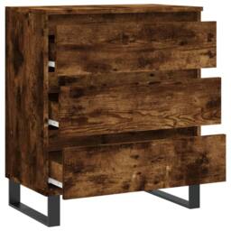 Berkfield Home Sideboard Smoked Oak 60x35x70 cm Engineered Wood in Brown - Size: 60 x 35 x 70 cm - thumbnail 6