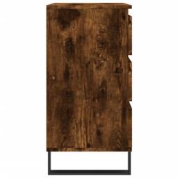 Berkfield Home Sideboard Smoked Oak 60x35x70 cm Engineered Wood in Brown - Size: 60 x 35 x 70 cm - thumbnail 7