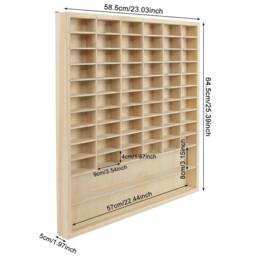 FLAVORA Wooden Model Car Storage Cabinet Model Car Matchbox Car Storage in Natural - Size: 500mm - thumbnail 2